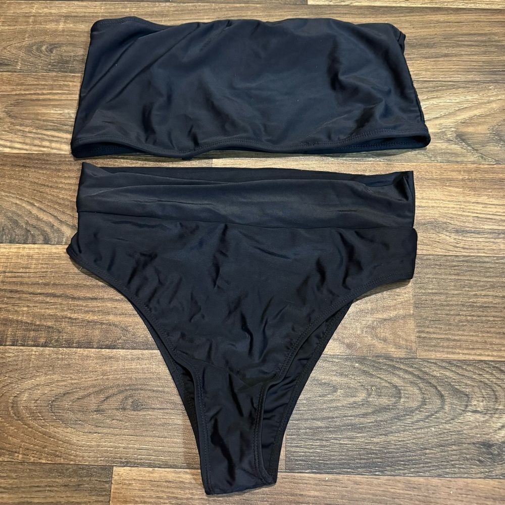 Black high waisted bikini